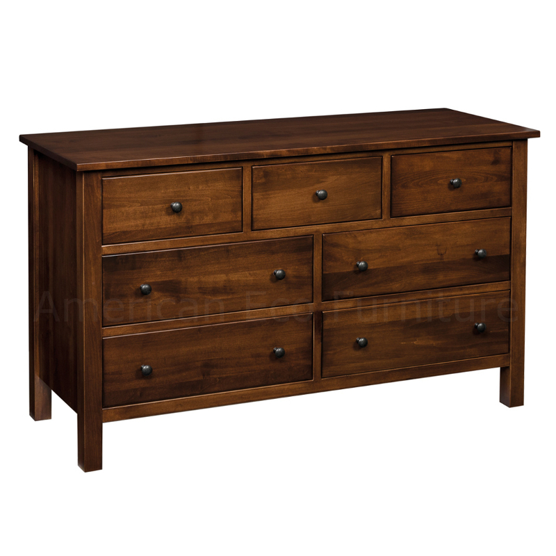 7 Drawer Dresser (Shown in Red Oak)